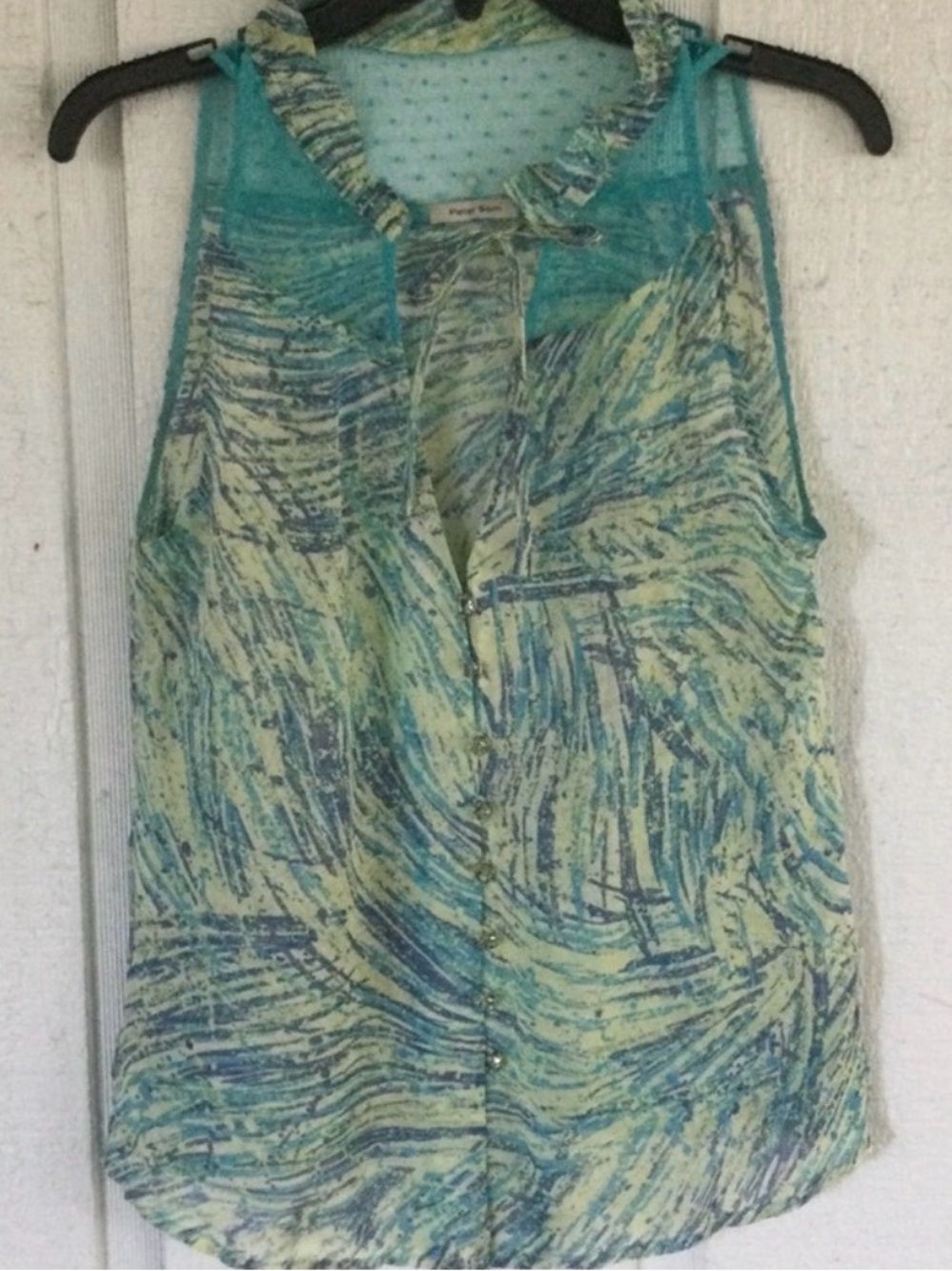 Peter Som Print Sleeveless Silk Top Size 6
